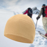 Maxbell Fleece Beanie Hat Winter Lightweight Soft for Snowboard Outdoor Men Women Khaki