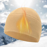 Maxbell Fleece Beanie Hat Winter Lightweight Soft for Snowboard Outdoor Men Women Khaki