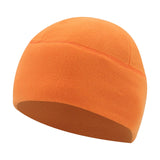 Maxbell Fleece Beanie Hat Winter Lightweight Soft for Snowboard Outdoor Men Women Orange