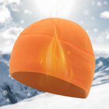 Maxbell Fleece Beanie Hat Winter Lightweight Soft for Snowboard Outdoor Men Women Orange