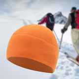 Maxbell Fleece Beanie Hat Winter Lightweight Soft for Snowboard Outdoor Men Women Orange