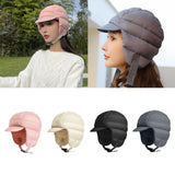 Maxbell Winter Baseball Caps Ski Brim Hat Outdoor with Ear Flaps Trooper Trapper Hat Pink