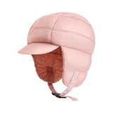 Maxbell Winter Baseball Caps Ski Brim Hat Outdoor with Ear Flaps Trooper Trapper Hat Pink