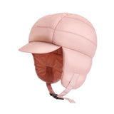 Maxbell Winter Baseball Caps Ski Brim Hat Outdoor with Ear Flaps Trooper Trapper Hat Pink