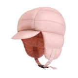 Maxbell Winter Baseball Caps Ski Brim Hat Outdoor with Ear Flaps Trooper Trapper Hat Pink