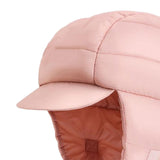 Maxbell Winter Baseball Caps Ski Brim Hat Outdoor with Ear Flaps Trooper Trapper Hat Pink