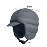 Maxbell Winter Baseball Caps Ski Brim Hat Outdoor with Ear Flaps Trooper Trapper Hat Deep Gray