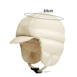 Maxbell Winter Baseball Caps Ski Brim Hat Outdoor with Ear Flaps Trooper Trapper Hat Beige