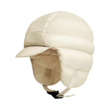 Maxbell Winter Baseball Caps Ski Brim Hat Outdoor with Ear Flaps Trooper Trapper Hat Beige