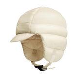 Maxbell Winter Baseball Caps Ski Brim Hat Outdoor with Ear Flaps Trooper Trapper Hat Beige