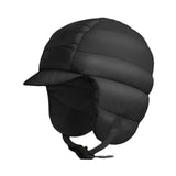 Maxbell Winter Baseball Caps Ski Brim Hat Outdoor with Ear Flaps Trooper Trapper Hat Black