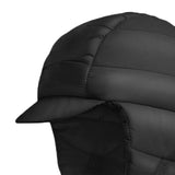 Maxbell Winter Baseball Caps Ski Brim Hat Outdoor with Ear Flaps Trooper Trapper Hat Black