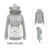 Maxbell Pet Hoodies Sweatshirt Cat Holder Carrier Big Pouch Loose for Outdoor Travel S