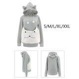 Maxbell Pet Hoodies Sweatshirt Cat Holder Carrier Big Pouch Loose for Outdoor Travel S
