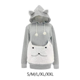 Maxbell Pet Hoodies Sweatshirt Cat Holder Carrier Big Pouch Loose for Outdoor Travel S