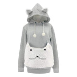 Maxbell Pet Hoodies Sweatshirt Cat Holder Carrier Big Pouch Loose for Outdoor Travel M