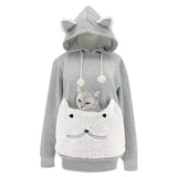 Maxbell Pet Hoodies Sweatshirt Cat Holder Carrier Big Pouch Loose for Outdoor Travel L
