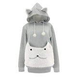 Maxbell Pet Hoodies Sweatshirt Cat Holder Carrier Big Pouch Loose for Outdoor Travel XL