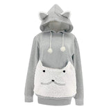 Maxbell Pet Hoodies Sweatshirt Cat Holder Carrier Big Pouch Loose for Outdoor Travel XXL