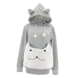 Maxbell Pet Hoodies Sweatshirt Cat Holder Carrier Big Pouch Loose for Outdoor Travel XXL