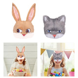 Maxbell 3D Rabbit Masks Half Face Decor for Carnival Costume Accessories Photo Prop