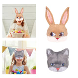 Maxbell 3D Rabbit Masks Half Face Decor for Carnival Costume Accessories Photo Prop