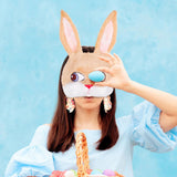 Maxbell 3D Rabbit Masks Half Face Decor for Carnival Costume Accessories Photo Prop