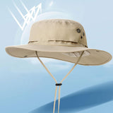 Maxbell Sun Hat Wide Brim Foldable Bucket Hat Sunhat for Summer Travel Fishing Hat M Khaki