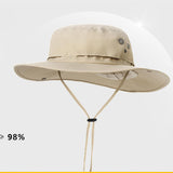 Maxbell Sun Hat Wide Brim Foldable Bucket Hat Sunhat for Summer Travel Fishing Hat M Khaki