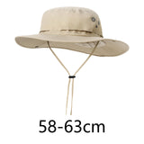 Maxbell Sun Hat Wide Brim Foldable Bucket Hat Sunhat for Summer Travel Fishing Hat M Khaki