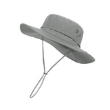 Maxbell Sun Hat Wide Brim Foldable Bucket Hat Sunhat for Summer Travel Fishing Hat S Light Gray