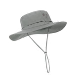 Maxbell Sun Hat Wide Brim Foldable Bucket Hat Sunhat for Summer Travel Fishing Hat S Light Gray