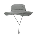 Maxbell Sun Hat Wide Brim Foldable Bucket Hat Sunhat for Summer Travel Fishing Hat S Light Gray