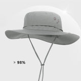 Maxbell Sun Hat Wide Brim Foldable Bucket Hat Sunhat for Summer Travel Fishing Hat S Light Gray