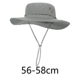 Maxbell Sun Hat Wide Brim Foldable Bucket Hat Sunhat for Summer Travel Fishing Hat S Light Gray