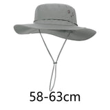 Maxbell Sun Hat Wide Brim Foldable Bucket Hat Sunhat for Summer Travel Fishing Hat M Light Gray