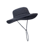 Maxbell Sun Hat Wide Brim Foldable Bucket Hat Sunhat for Summer Travel Fishing Hat M Dark Gray