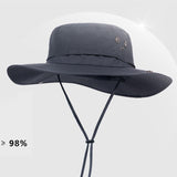 Maxbell Sun Hat Wide Brim Foldable Bucket Hat Sunhat for Summer Travel Fishing Hat M Dark Gray