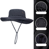 Maxbell Sun Hat Wide Brim Foldable Bucket Hat Sunhat for Summer Travel Fishing Hat M Dark Gray