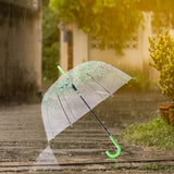 Maxbell Cherry Blossom Clear Bubble Umbrella Transparent Umbrella for Girl Women Green