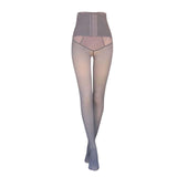 Maxbell Fashion Women Winter Tights Pantyhose Slim Seamless Elasticity Leggings Gray 360g