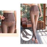 Maxbell Fashion Women Winter Tights Pantyhose Slim Seamless Elasticity Leggings Coffee 260g