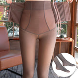 Maxbell Fashion Women Winter Tights Pantyhose Slim Seamless Elasticity Leggings Coffee 360g