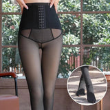 Maxbell Fashion Women Winter Tights Pantyhose Slim Seamless Elasticity Leggings Black Through 360g