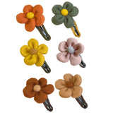 Maxbell Autumn Winter Large Flower Hair Clip Elegant Hairgrips Women Girl Female Orange