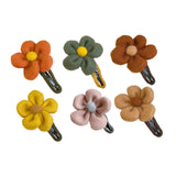 Maxbell Autumn Winter Large Flower Hair Clip Elegant Hairgrips Women Girl Female Orange
