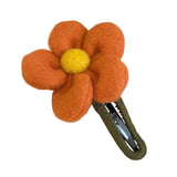 Maxbell Autumn Winter Large Flower Hair Clip Elegant Hairgrips Women Girl Female Orange
