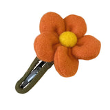 Maxbell Autumn Winter Large Flower Hair Clip Elegant Hairgrips Women Girl Female Orange