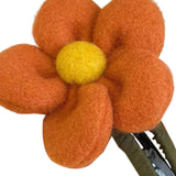 Maxbell Autumn Winter Large Flower Hair Clip Elegant Hairgrips Women Girl Female Orange
