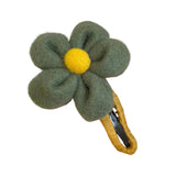 Maxbell Autumn Winter Large Flower Hair Clip Elegant Hairgrips Women Girl Female Green